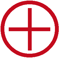 Kreuz im Kreis Symbol