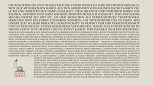 Spendertafel im Saal Kleiner Michel