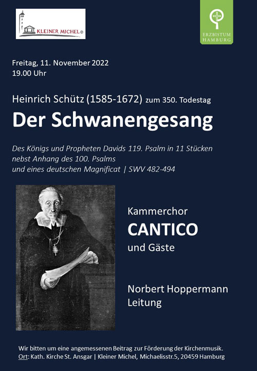 Konzert Der Schwanengesang von Heinrich Schuetz
